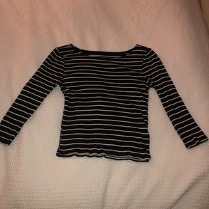 Black & white stipe American Eagle long sleeve top
